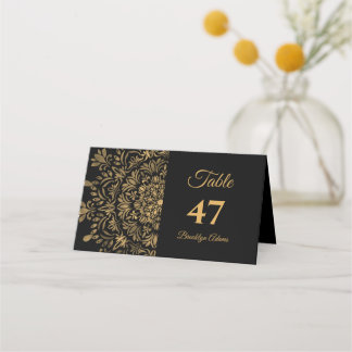 Traditionelle Mandala-Klassik-Luxus-Hochzeit Platzkarte