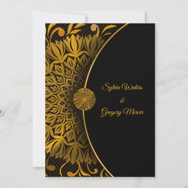 Traditionelle mandala klassische elegante Luxushoc Einladung (Vorderseite)