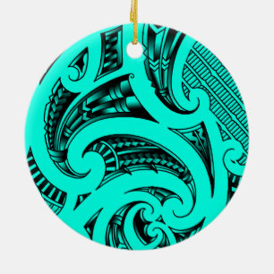 Traditionelle Maori- Kirituhi Kunst von Neuseeland Keramikornament