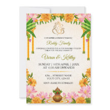 Traditionelle Marigold-Kalyanam-Einladungskarte