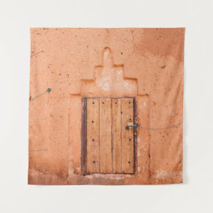 Traditionelle marokkanische Holzfenstertextur Wandteppich