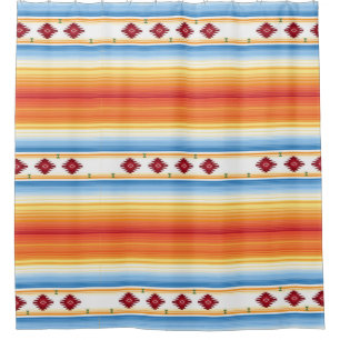 Traditionelle Mexikaner Serape Decke Duschvorhang