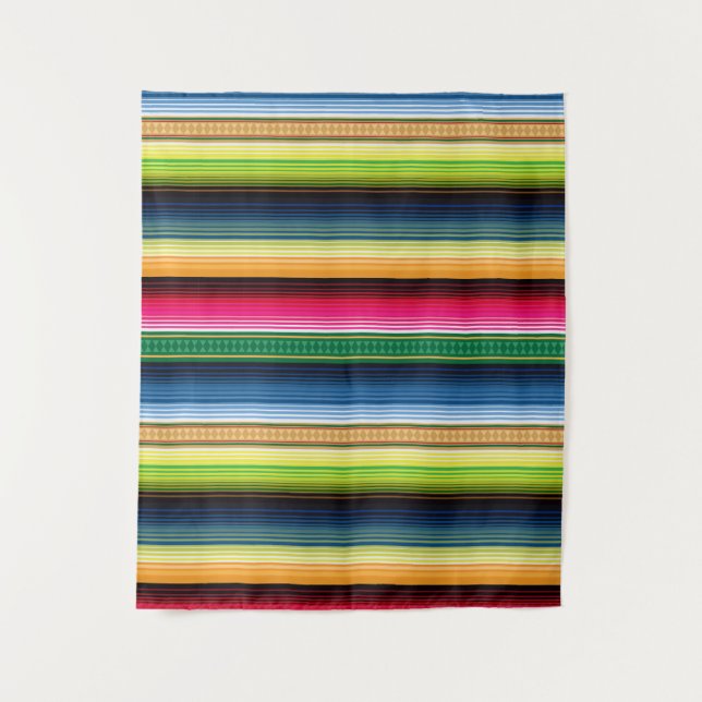 Traditionelle mexikanische Blanketserape Wandteppich (Vorderseite)