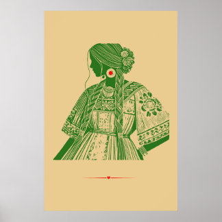 Traditionelle mexikanische Kleidung Poster
