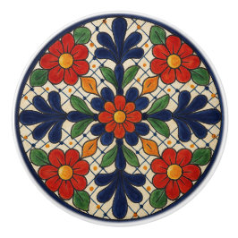 Traditionelle mexikanische Talavera-Keramik Keramikknauf