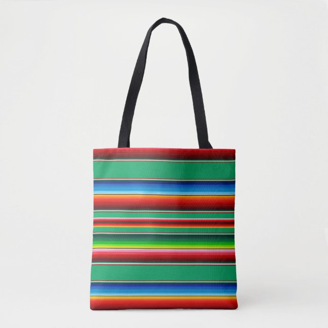 Traditionelle mexikanische Zarape Tote Tasche (Vorderseite)