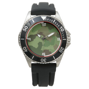Traditionelle militärische Tarnung. Armbanduhr