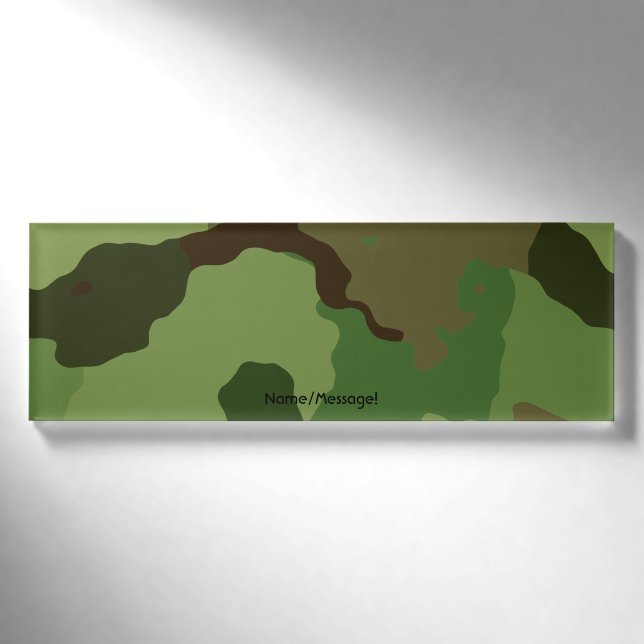 Traditionelle militärische Tarnung Namenschild (Vorderseite)
