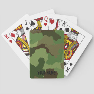 Traditionelle militärische Tarnung. Spielkarten