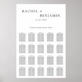 Traditionelle Minimalistische einfache Hochzeit Sc Poster