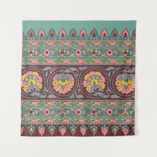 Traditionelle Mogulenkunst, Muster, Blume, Geom Wandteppich
