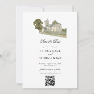 Traditionelle Monogramm-Hochzeit der Wasserfarbenk Save The Date