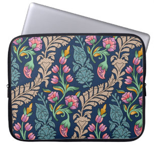 Traditionelle Mughal Allover Designart, Muster, Fl Laptopschutzhülle