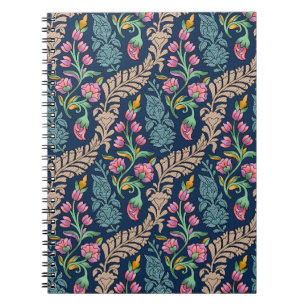 Traditionelle Mughal Allover Designart, Muster, Fl Notizblock