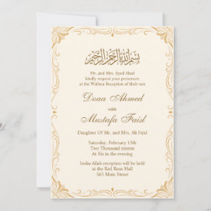 Traditionelle muslimische Hochzeitskarten Einladung