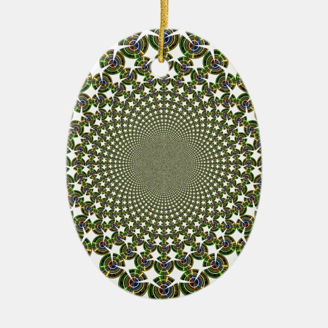 Traditionelle Nahtlose Haie Keramik Ornament (Vorne)