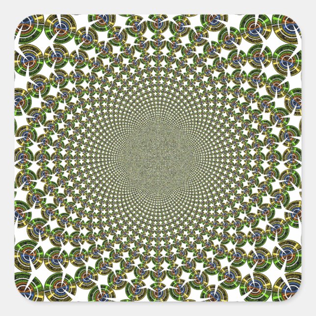 Traditionelle Nahtlose Haie Quadratischer Aufkleber (Vorderseite)