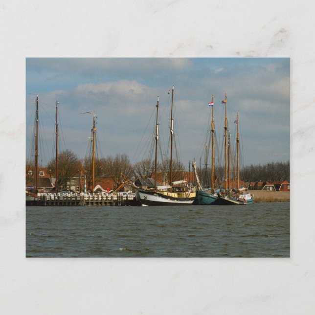 Traditionelle niederländische Segelschiffe, Enkhui Postkarte (Vorderseite)