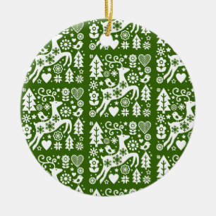 Traditionelle nordische Weihnachtsdekoration Keramik Ornament