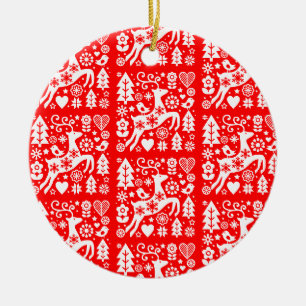 Traditionelle nordische Weihnachtsdekoration Keramik Ornament