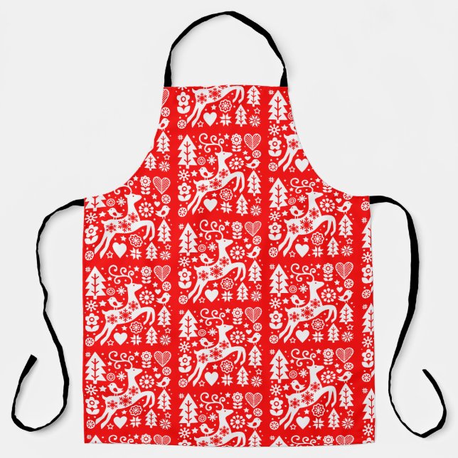 Traditionelle nordische Weihnachtsdekoration Schürze (Vorderseite)