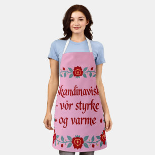 Traditionelle Norwegische Volkskunst Florale Küche Schürze