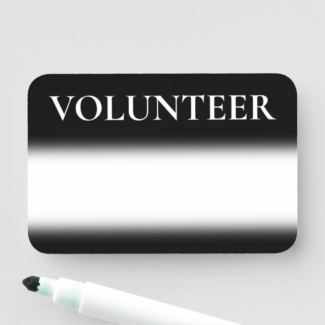 Traditionelle Nostalgische Namensmarke "VOLUNTEER" Namensschild (Beispiel)