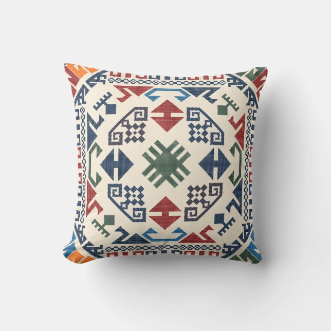 Traditionelle orientalische Kilim-Muster Kissen (Vorderseite)