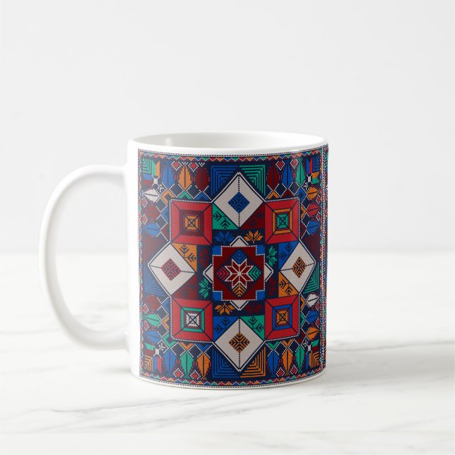 Traditionelle Palästina Stickerei täreez bunt Kaffeetasse (Links)