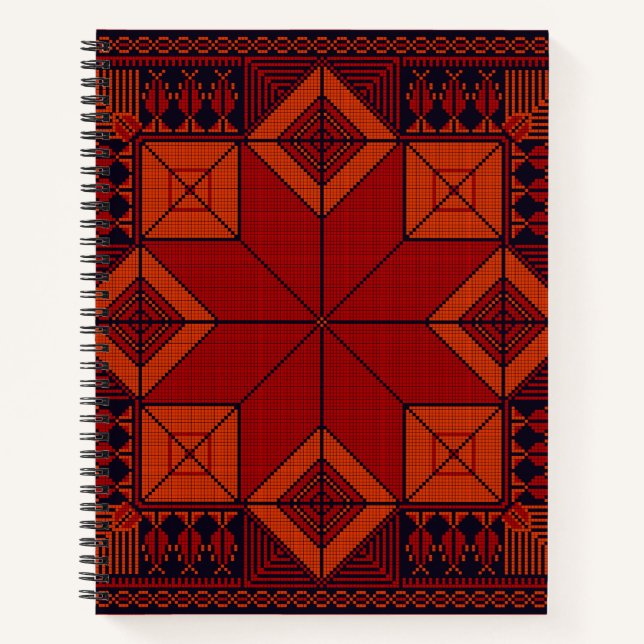 Traditionelle Palästina Stickerei täreez Muster Notizbuch (Vorderseite)