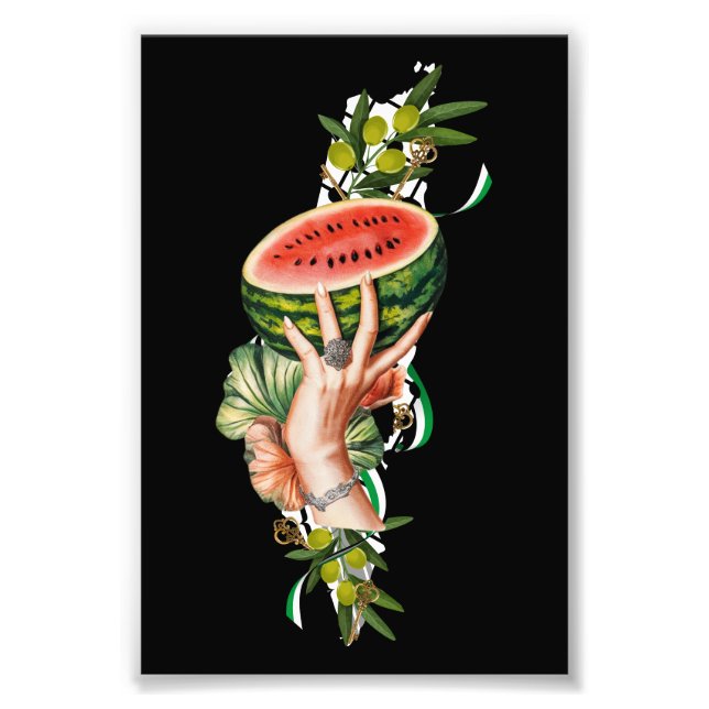 Traditionelle palästinensische Elemente auf der Ka Fotodruck (Vorne)