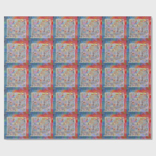 Traditionelle Patchwork Geometrische Geschenkverpa Geschenkpapier