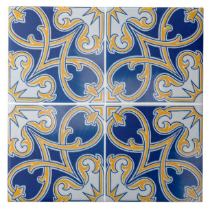 Traditionelle portugiesische glasierte fliese