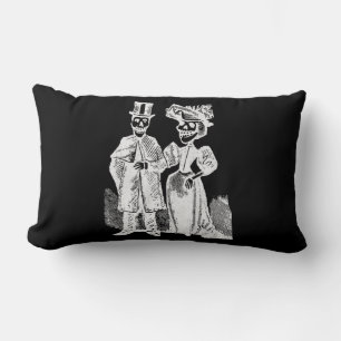 Traditionelle Posada-Calavera-Paare-Illustration Lendenkissen