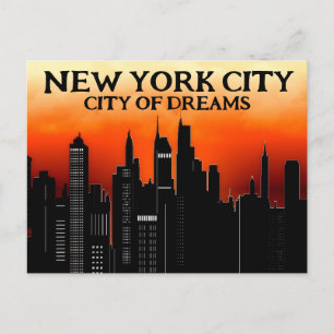 TRADITIONELLE POSTKARTE DER STADT NEW YORK CITY OF
