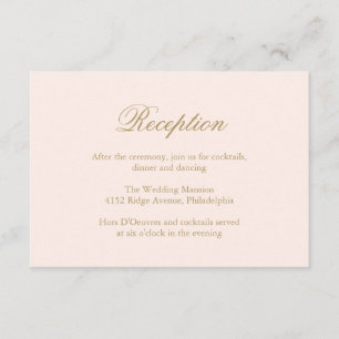 Traditionelle Rosa-Hochzeit Begleitkarte
