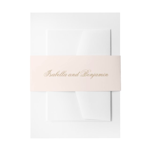 Traditionelle Rosa-Hochzeit Einladungsbanderole (Vorderseite Beispiel)