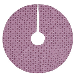 Traditionelle rosa Weihnachtsbaumen und Rentiere Polyester Weihnachtsbaumdecke