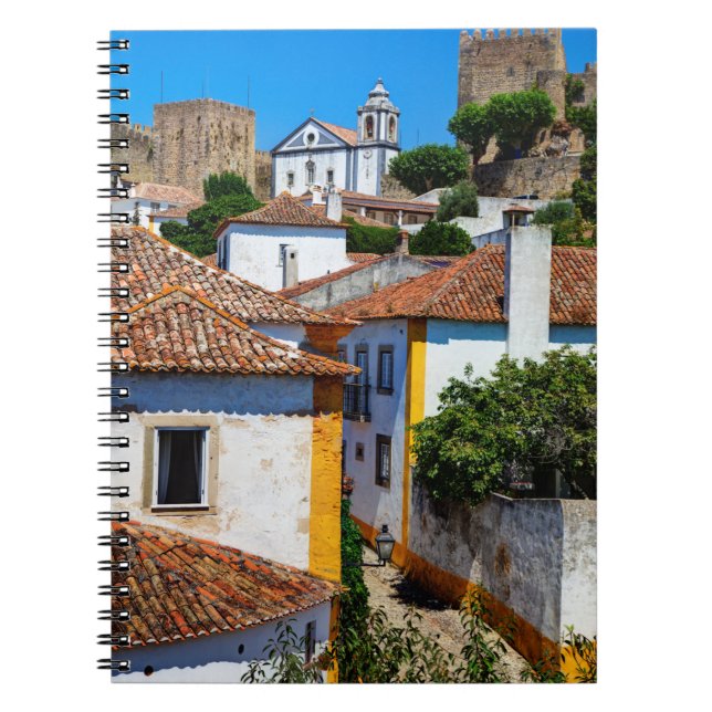 Traditionelle rote Dachhäuser| Portugal Notizblock (Vorderseite)