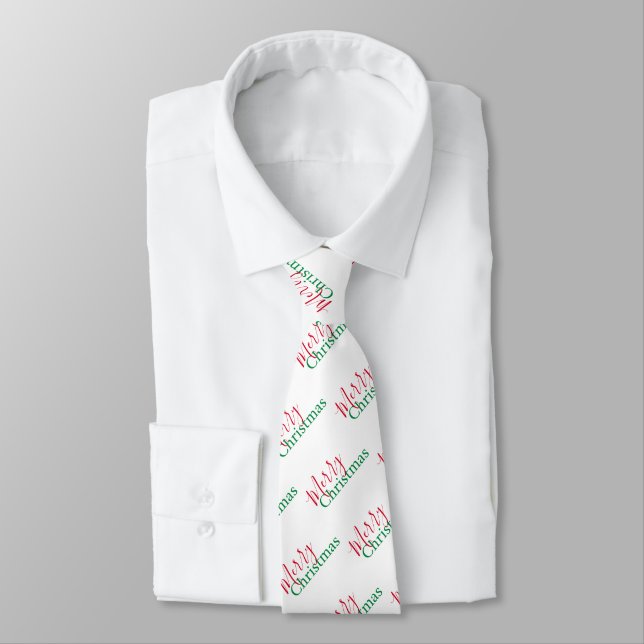 Traditionelle rote und grüne frohe Weihnachten Krawatte (Gebunden)