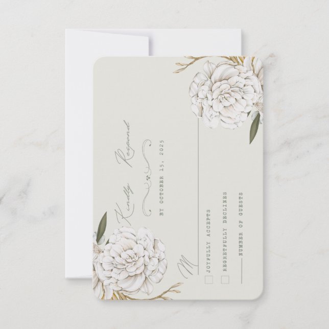 Traditionelle RSVP-Karte RSVP Karte (Vorderseite)