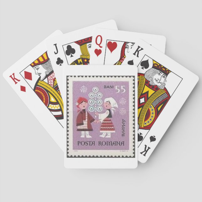Traditionelle rumänische Spielkarten (Rückseite)