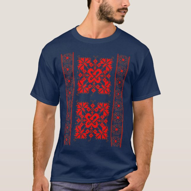 Traditionelle rumänische Volkskunst-Motive aus Olt T-Shirt (Vorderseite)