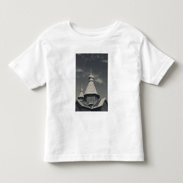 Traditionelle russisch-orthodoxe Holzkirche Kleinkind T-shirt (Vorderseite)
