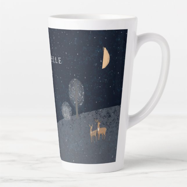 Traditionelle Rustikale Marine Roten Winter Frohe  Milchtasse (Rechts)