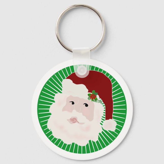 Traditionelle Santa Claus T - Shirt und Geschenke Schlüsselanhänger (Vorderseite)