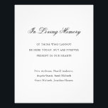 Traditionelle Schwarz-Weiß-Hochzeit Fotodruck<br><div class="desc">Einfaches Gedenkzeichen-Foto mit minimalem Schwarz-Weiß-Design mit dem Titel "In Loving Memory" in eleganter Kalligrafie. Im Folgenden finden Sie Ihre Nachricht und die Namen der Lieben in einem klassischen Serif-Schriftart. Dieses Design ist perfekt für eine feierliche Hochzeit.</div>
