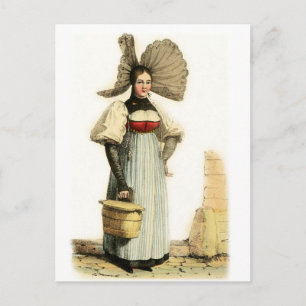 Traditionelle Schweizer Tracht von Bern Postkarte