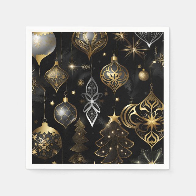 Traditionelle Silber- und Gold-Ornamente Serviette (Vorderseite)