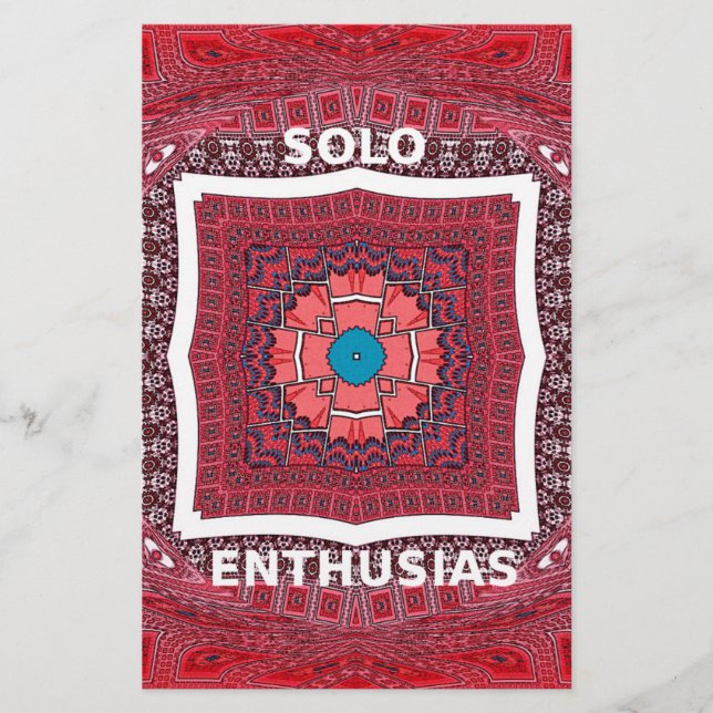 Traditionelle Sindhi Kultur Ajrak Muster Kunst Dru Briefpapier (Vorderseite)